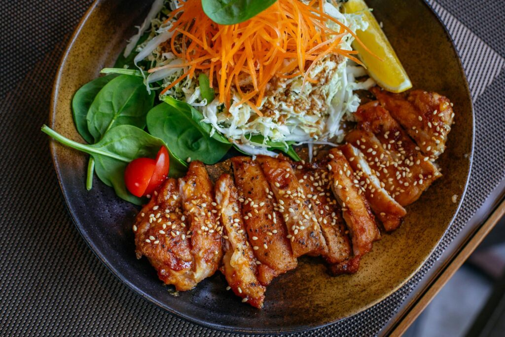 chicken entree in a bowl