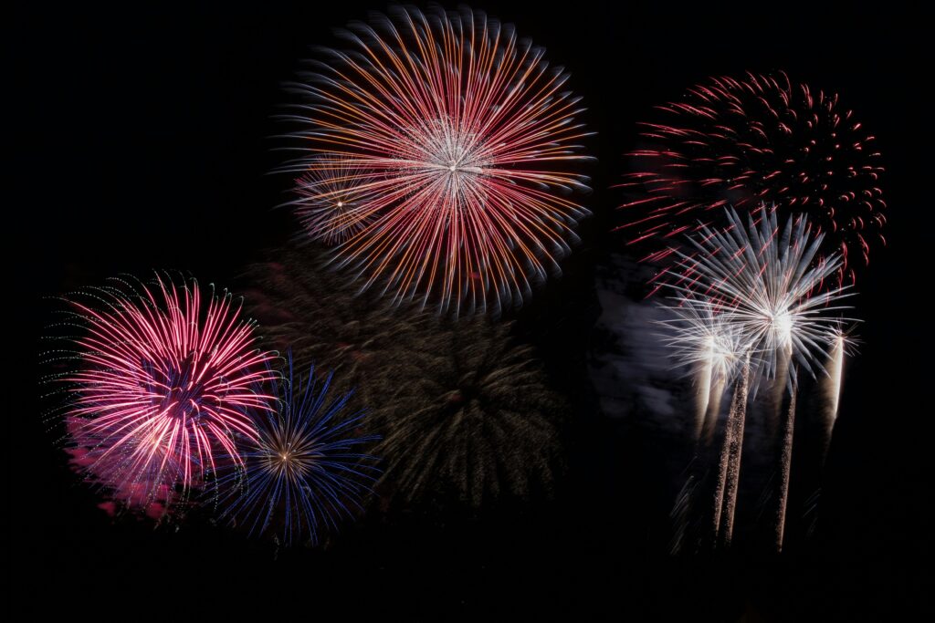 fireworks against a night sky