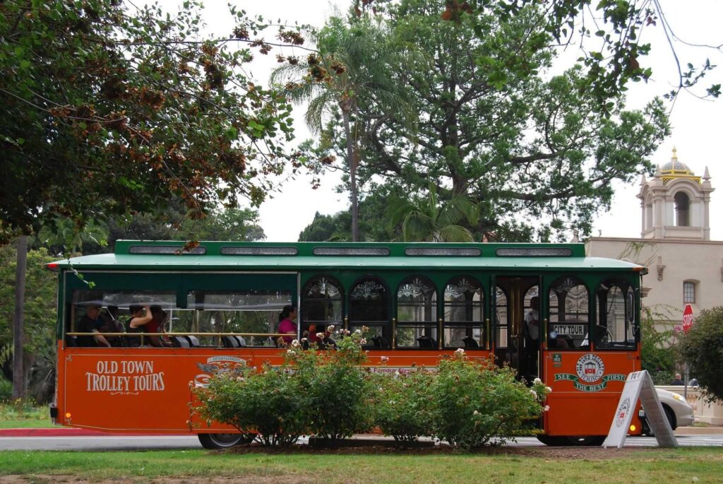 Trolley from Old Town Trolley Tours in San Antonio.